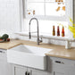 Kingston Brass 33 In. Apron-Front Single Bowl Farmhouse Kitchen Sink in White Matte, GKFA331810BC