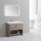 KubeBath Levi 40 in. Modern Bathroom Vanity w/ Cubby Hole - Havana Oak, L1000CO