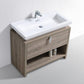 KubeBath Levi 40 in. Modern Bathroom Vanity w/ Cubby Hole - Havana Oak, L1000CO