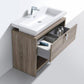 KubeBath Levi 40 in. Modern Bathroom Vanity w/ Cubby Hole - Havana Oak, L1000CO