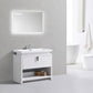 Levi 40 in. Modern Bathroom Vanity w/ Cubby Hole - High Gloss White