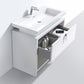 Levi 40 in. Modern Bathroom Vanity w/ Cubby Hole - High Gloss White