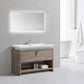 KubeBath Levi 48 in. Modern Bathroom Vanity w/ Cubby Hole - Havana Oak, L1200CO