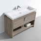 KubeBath Levi 48 in. Modern Bathroom Vanity w/ Cubby Hole - Havana Oak, L1200CO