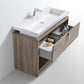 KubeBath Levi 48 in. Modern Bathroom Vanity w/ Cubby Hole - Havana Oak, L1200CO