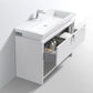 Levi 48 in. Modern Bathroom Vanity w/ Cubby Hole - High Gloss White