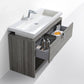 KubeBath Levi 48 in. Modern Bathroom Vanity w/ Cubby Hole - Ash Gray, L1200HGASH