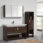 KubeBath Levi 48 in. Modern Bathroom Vanity w/ Cubby Hole - Rose Wood, L1200RW