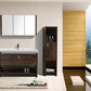 KubeBath Levi 48 in. Modern Bathroom Vanity w/ Cubby Hole - Rose Wood, L1200RW