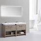 KubeBath, Levi 63 in. Modern Bathroom Vanity w/ Cubby Hole - Havana Oak, L1600CO