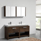 KubeBath, Levi 63 in. Modern Bathroom Vanity w/ Cubby Hole - Rose Wood, L1600RW