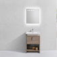 KubeBath Levi 24 in. Modern Bathroom Vanity w/ Cubby Hole - Havana Oak, L600CO