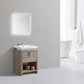 KubeBath Levi 24 in. Modern Bathroom Vanity w/ Cubby Hole - Havana Oak, L600CO