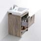 KubeBath Levi 24 in. Modern Bathroom Vanity w/ Cubby Hole - Havana Oak, L600CO