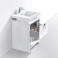 Levi 24 in. Modern Bathroom Vanity w/ Cubby Hole - High Gloss White