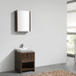 KubeBath Levi 24 in. Modern Bathroom Vanity w/ Cubby Hole - Rose Wood, L600RW