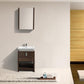 KubeBath Levi 24 in. Modern Bathroom Vanity w/ Cubby Hole - Rose Wood, L600RW