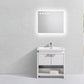 Levi 32 in. Modern Bathroom Vanity w/ Cubby Hole - High Gloss White