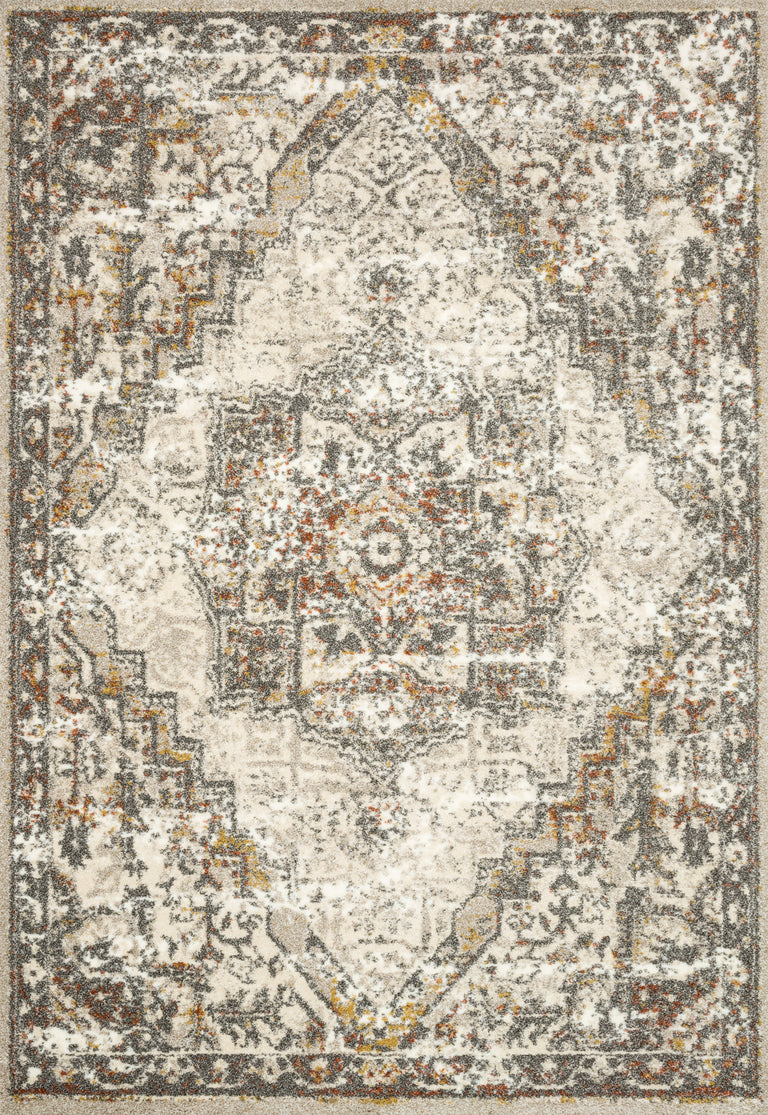 Loloi Rugs Landscape Collection Rug in Sand, Graphite - 7'7" x 10'6"