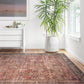 Loloi II Layla Collection Rug in Brick, Blue - 2.5' x 7'6"