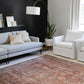 Loloi II Layla Collection Rug in Brick, Blue - 2.5' x 7'6"