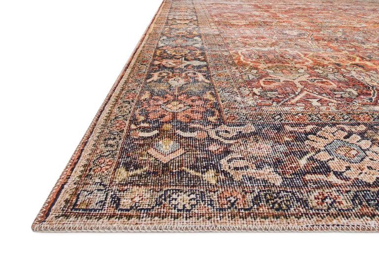 Loloi II Layla Collection Rug in Spice, Marine - 5' x 7'6"
