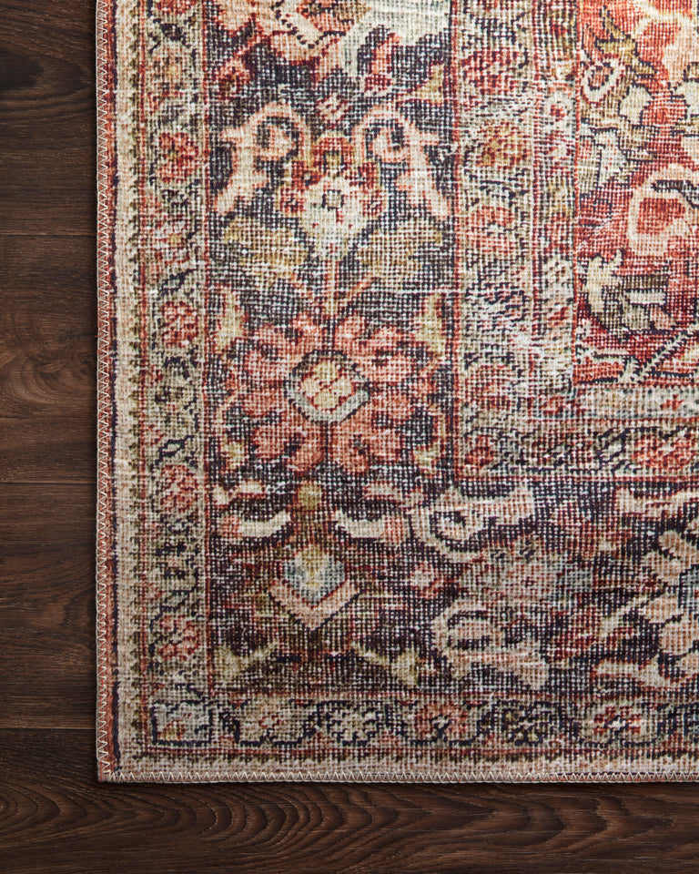 Loloi II Layla Collection Rug in Spice, Marine - 2'0" x 5'0"