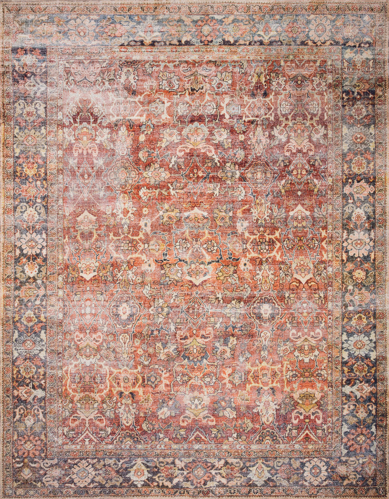 Loloi II Layla Collection Rug in Spice, Marine - 7'6" x 9'6"