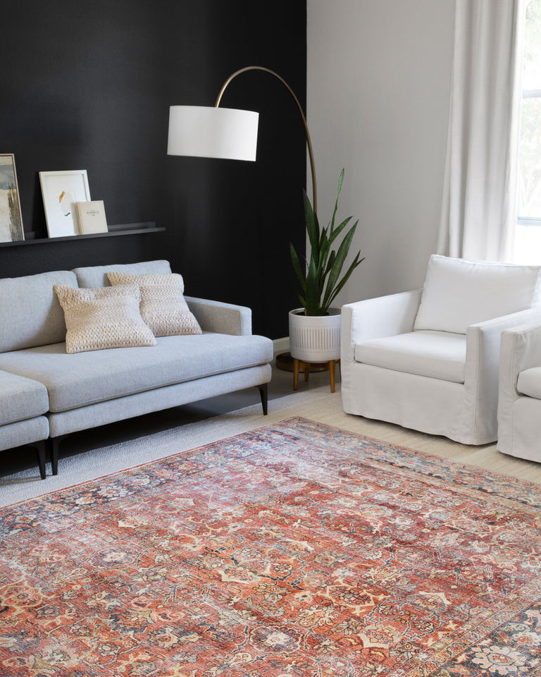 Loloi II Layla Collection Rug in Spice, Marine - 9'0" x 12'0"