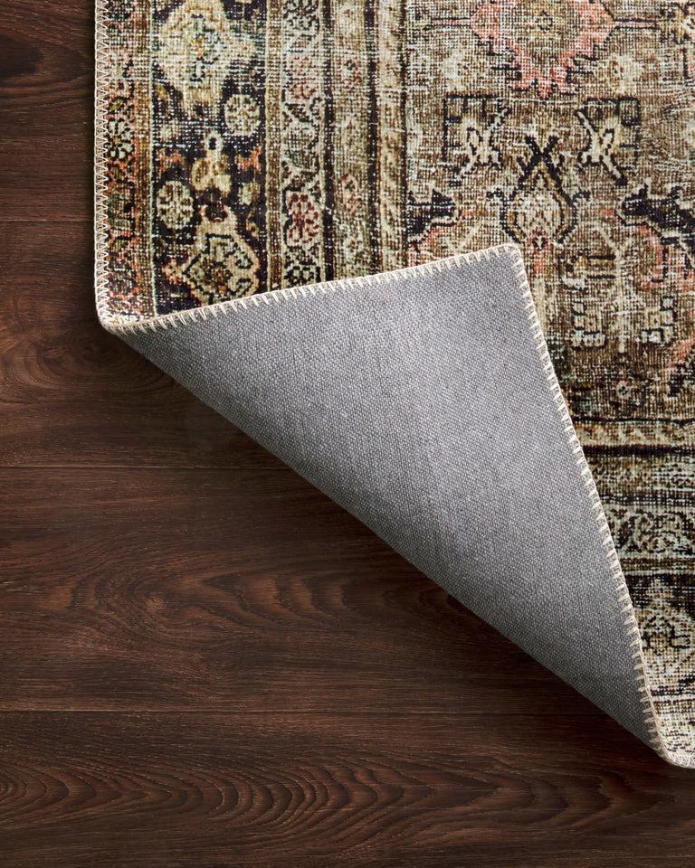 Loloi II Layla Collection Rug in Olive, Charcoal - 2'0" x 5'0"