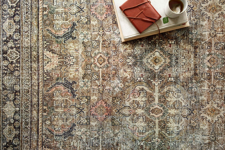 Loloi II Layla Collection Rug in Olive, Charcoal - 2'6" x 9'6"