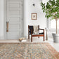 Loloi II Layla Collection Rug in Ocean, Rust - 5' x 7'6"