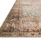 Loloi II Layla Collection Rug in Ocean, Rust - 5' x 7'6"