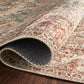 Loloi II Layla Collection Rug in Ocean, Rust - 2'6" x 12'0"