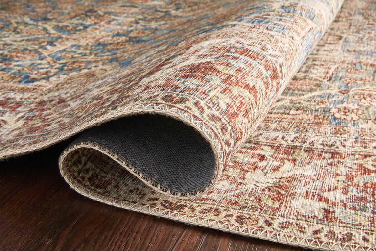 Loloi II Layla Collection Rug in Ocean, Rust 9'0" x 12'0" Premium