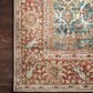Loloi II Layla Collection Rug in Ocean, Rust - 9'0" x 12'0"