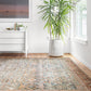 Loloi II Layla Collection Rug in Ocean, Rust - 2'6" x 12'0"