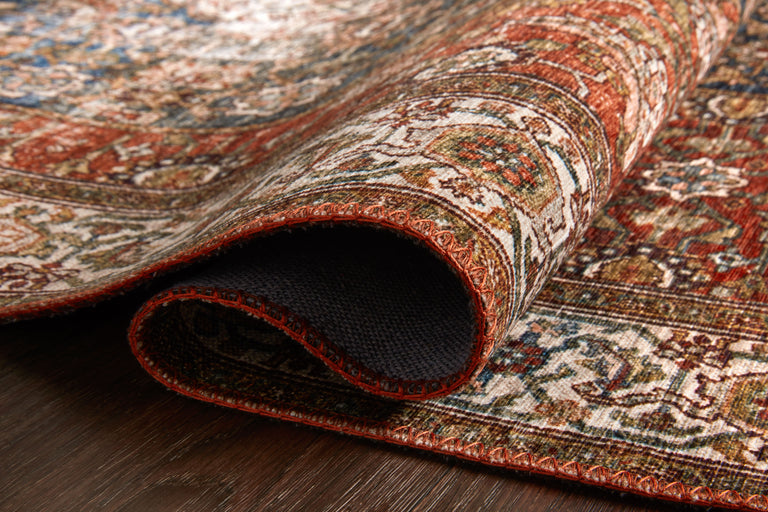 Loloi II Layla Collection Rug in Ocean, Multi - 2.5' x 7'6"