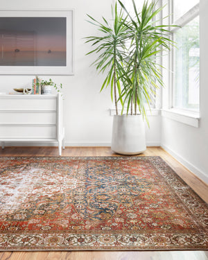 Loloi II Layla Collection Rug in Ocean, Multi - 2.5' x 7'6"