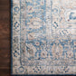 Loloi II Layla Collection Rug in Blue, Tangerine - 2.5' x 7'6"