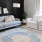 Loloi II Layla Collection Rug in Blue, Tangerine - 7'6" x 9'6"