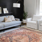 Loloi II Layla Collection Rug in Red, Navy - 5' x 7'6"