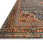 Loloi II Layla Collection Rug in Cobalt Blue, Spice - 2'6" x 9'6"