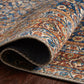 Loloi II Layla Collection Rug in Cobalt Blue, Spice - 2'6" x 9'6"