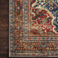 Loloi II Layla Collection Rug in Cobalt Blue, Spice - 2'6" x 9'6"