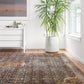Loloi II Layla Collection Rug in Cobalt Blue, Spice - 2'6" x 9'6"