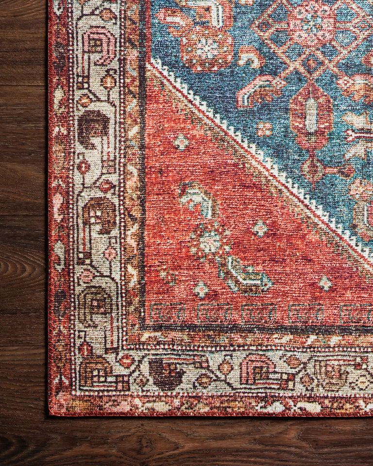 Loloi II Layla Collection Rug in Marine, Clay - 3'6" x 5'6"