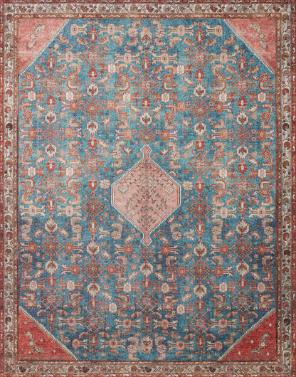 Loloi II Layla Collection Rug in Marine, Clay - 3'6" x 5'6"