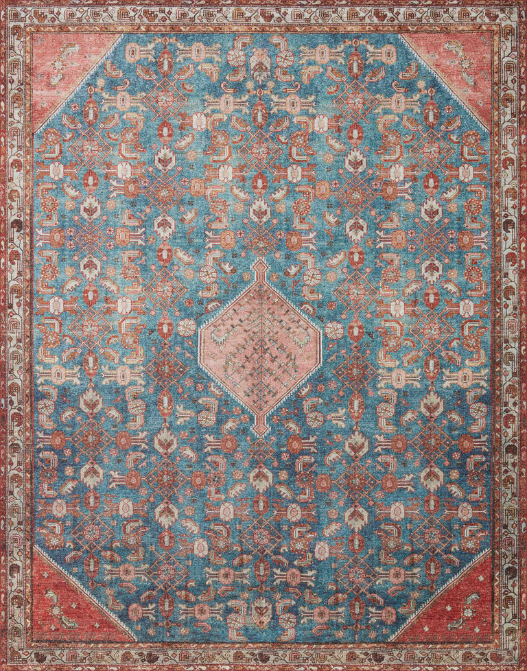 Loloi II Layla Collection Rug in Marine, Clay - 3'6" x 5'6"