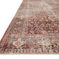 Loloi II Layla Collection Rug in Cinnamon, Sage - 2.5' x 7'6"